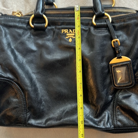Prada Black Satchel Tote Authentic With Two Zippers - Picture 12 of 15
